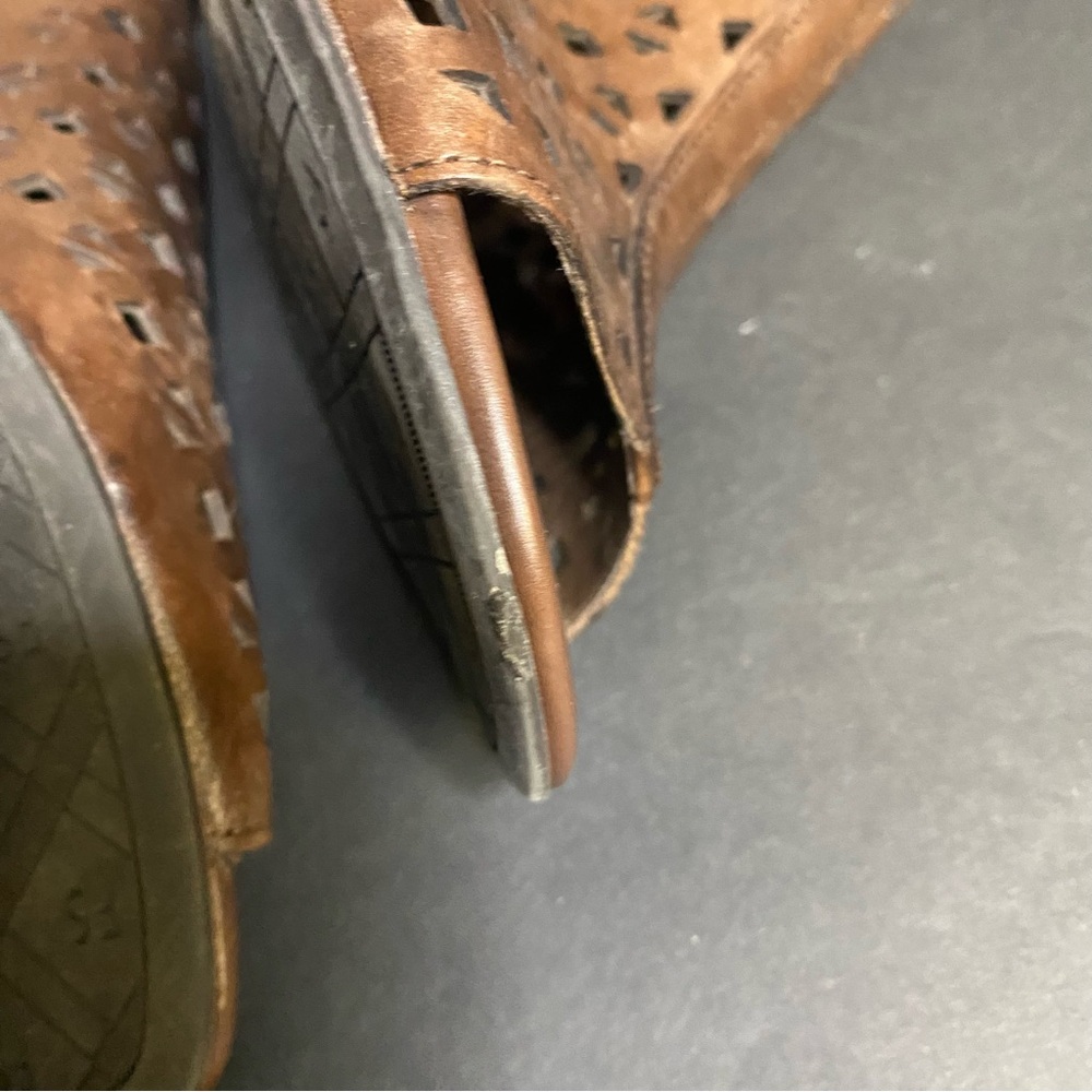 Franco Sarto Brown Cutout Mules - Picture 7 of 11